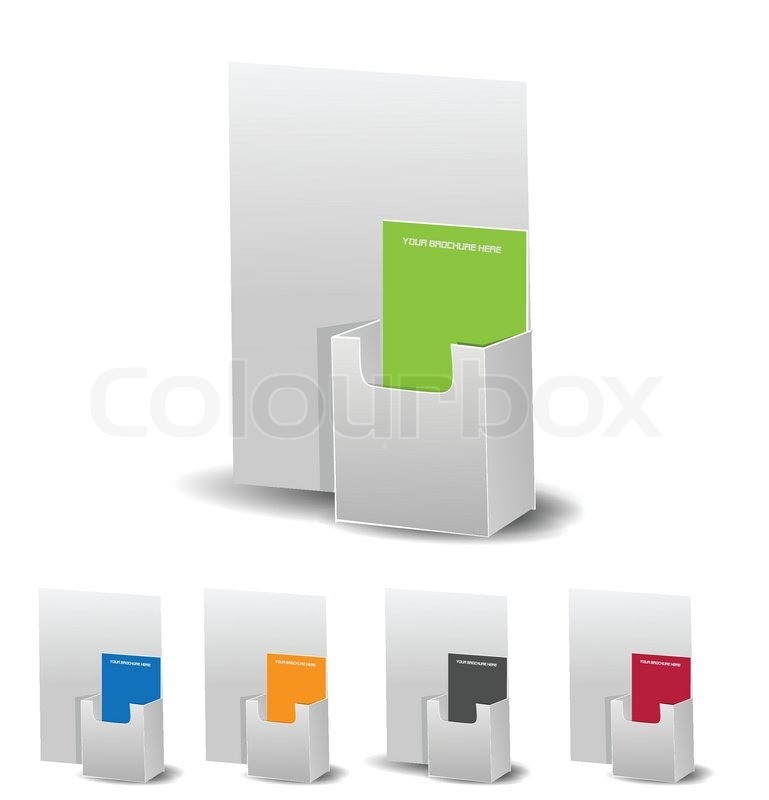 Brochure Holders Pack Stock Vector Colourbox Paper Holder Template
