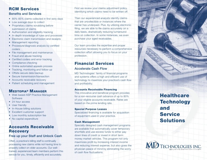 BROCHURE MD Technologies Inc Your Medical Billing Outsourcing Par Brochure