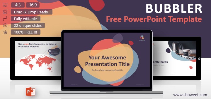 Bubbler Modern PowerPoint Template Unique Powerpoint Templates