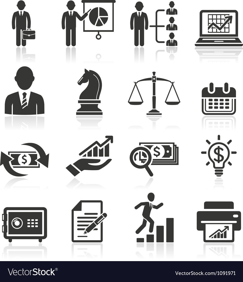 Business Icons Royalty Free Vector Image VectorStock