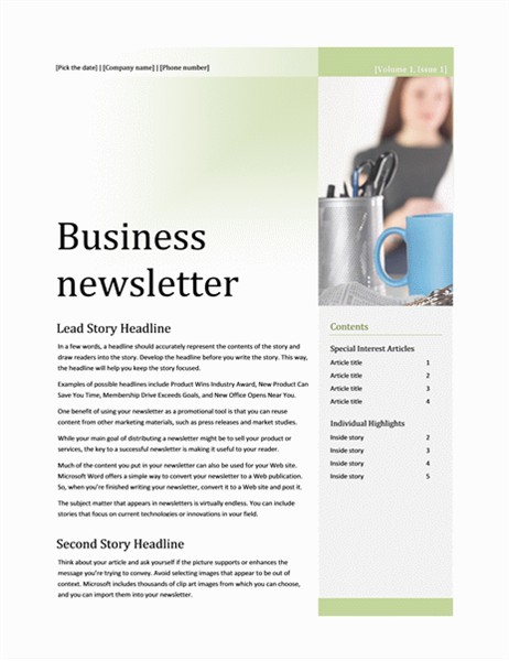 Business Newsletter Templates