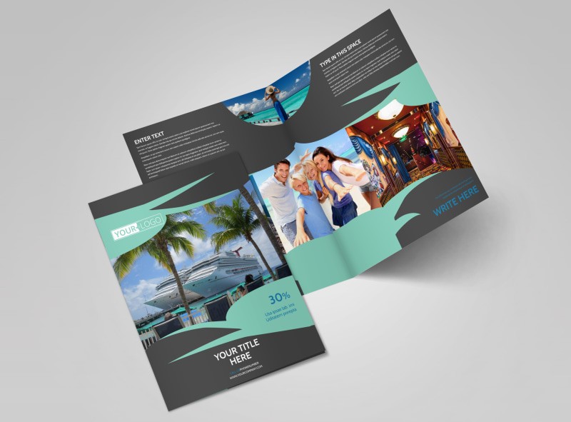 Caribbean Cruise Ship Brochure Template MyCreativeShop Templates