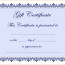 Certificate Automotive Gift Template Free