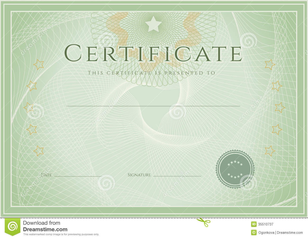Certificate Diploma Award Template Grunge Patte Stock Vector Blank Templates Without