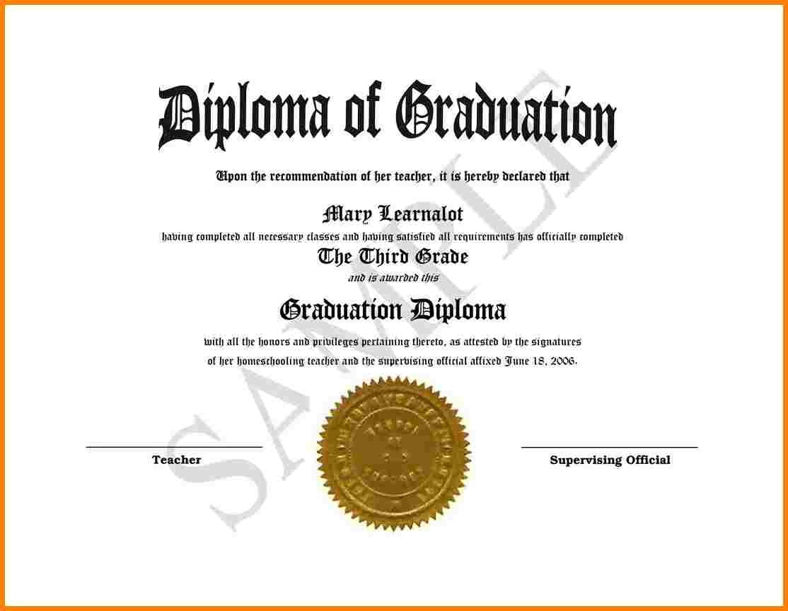 Certificate Free Printable Graduation Template Homeschool Certificates