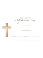 Certificate Of Appreciation Broadman Church Supplies Paperback Christian