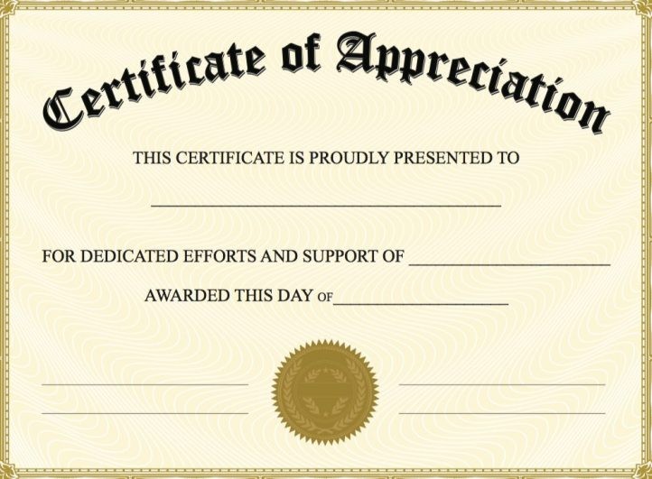Certificate Of Appreciation Template Clever Hippo
