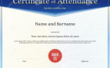 Certificate Of Attendance Template In Vector Stock Blank