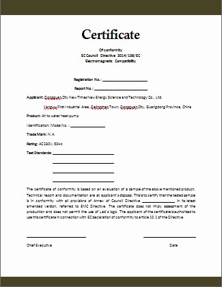 Certificate Of Conformance Template Lovely Conformity