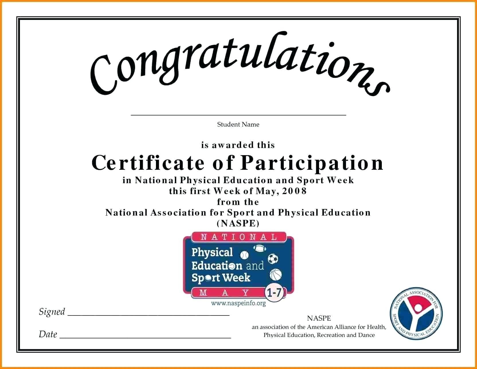 Certificate Of Participation COP Images