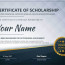 Certificate Scholarship Formats For Certificates