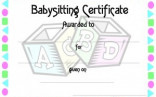 Certificate Template For Kids Free Printable Templates Babysitting