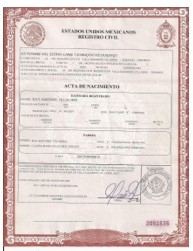 Certified Spanish Birth Certificate Translation Services Mexican