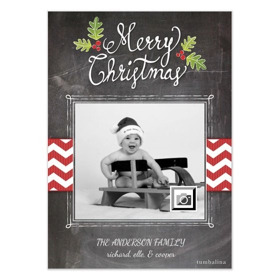 Chalkboard Christmas Card Templates Org
