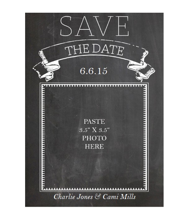 Chalkboard Save The Date Cards Chicfetti Free Printable
