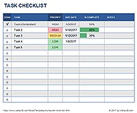 Checklist Templates Create Printable Checklists With Excel