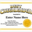 Cheerleading Certificates Free Awards Templates Cheer