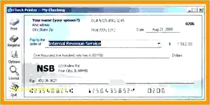 Cheque Printing Template Software And S Free Blank Check