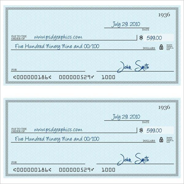 Cheque Templates Free Word Psd Pdf Format Download Creative Blank Template