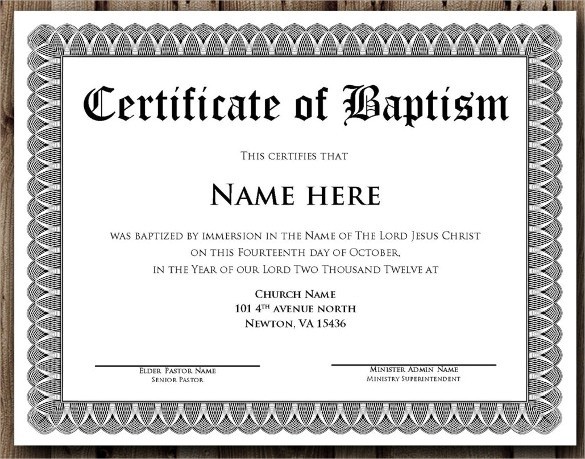 Christening Certificates S Free Baptismal Certificate Baptism