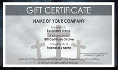Christian Church Gift Certificate Templates Easy To Use