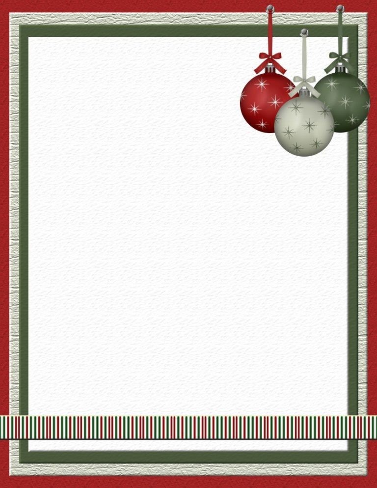 Christmas 2 Free Stationery Template Downloads Michelle Within In Holiday