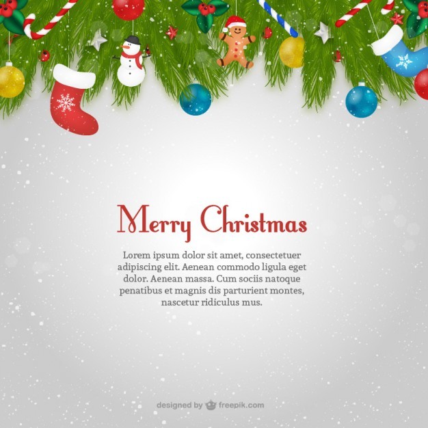 Christmas Card Template With Text Vector Free Download Photo Templates For Word