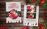 Christmas Card Templates For Photoshop Kamenitzafanclub Regarding Cards Psd