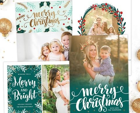 Christmas Holiday Card Templates For Photographers Photoshop Cards Psd