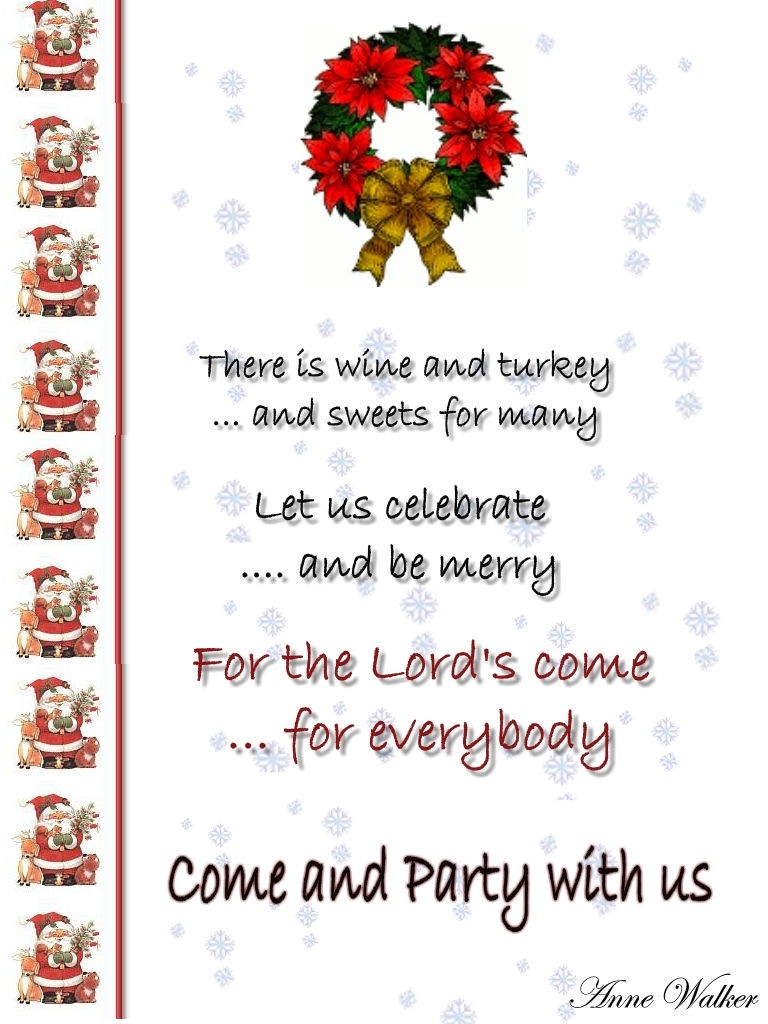 Christmas Invitation Template And Wording Ideas Holiday Party