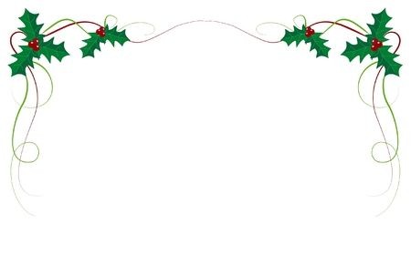 Christmas Ivy Border On White Background Royalty Free Cliparts