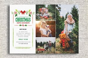 Christmas Mini Session Template Photos Graphics Fonts Themes Free Photography Templates