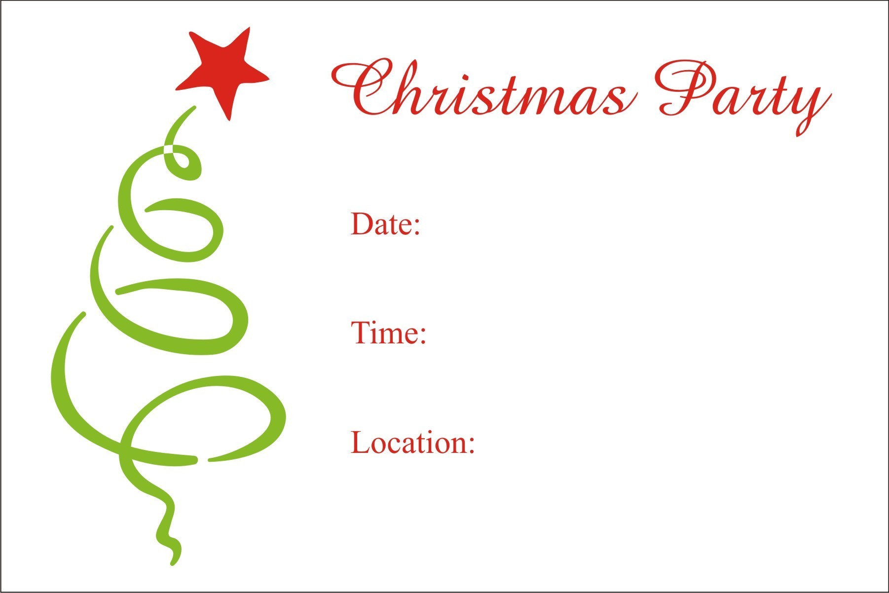 Christmas Party Free Printable Holiday Invitation Personalized