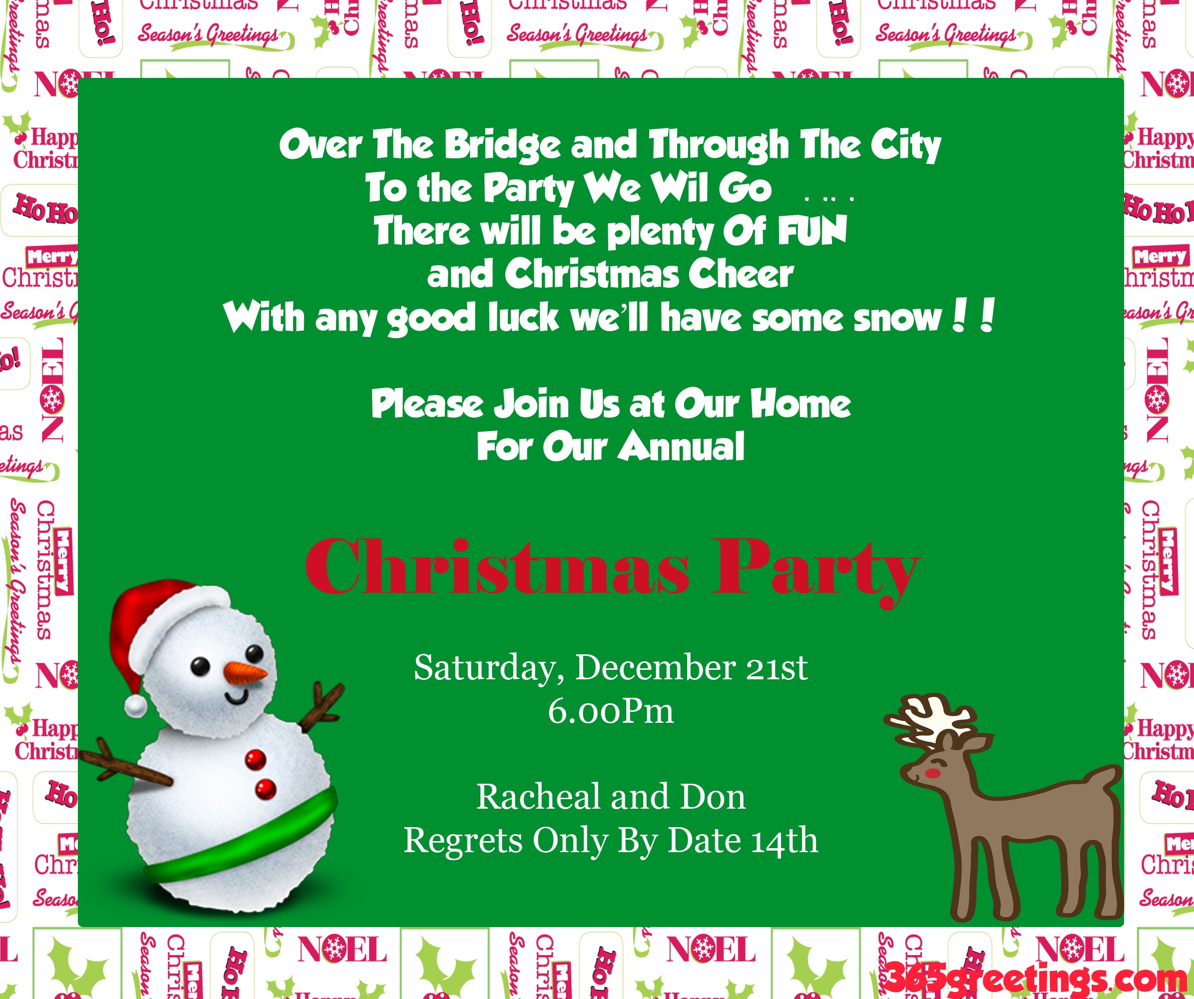 Christmas Party Invitation Ideas Celebration All About Holiday