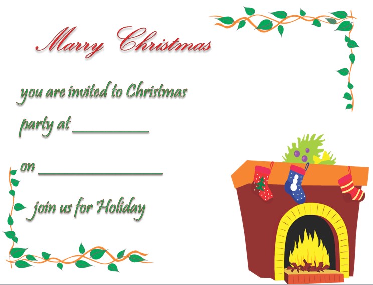 Christmas Party Invitation Template Free Printable Invitations