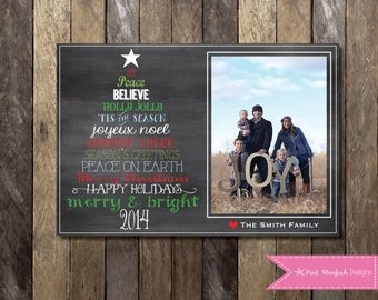 Christmas Tree Chalkboard Holiday Card Templates