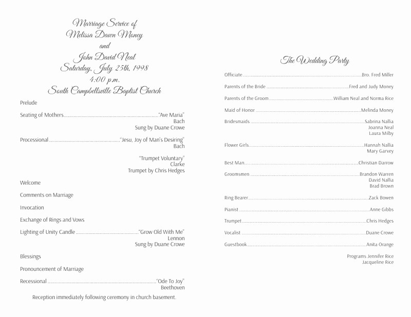 Church Wedding Program Template Lovely 10 Awesome Collection Make How To A