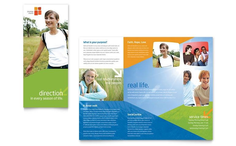 Church Youth Ministry Brochure Template Design Designs That I Like Ideas