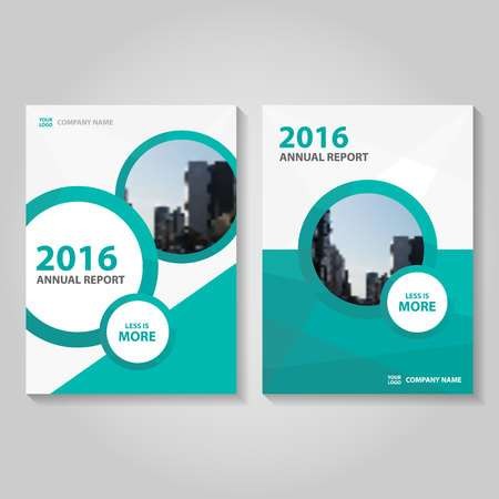 Circle Green Annual Report Leaflet Brochure Template