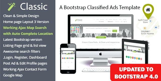 Classic A Classified Ads Template Classipost Html Free Download Bootstrap