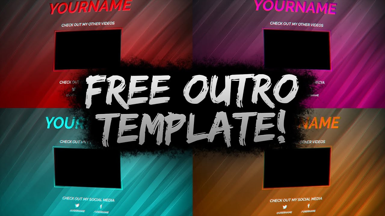 Clean Free Outro Template PSD Download GFX