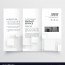 Clean Minimal White Trifold Brochure Design Vector Image Black And