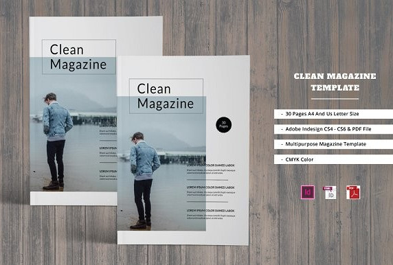 Clean Simple Magazine Vol II Templates Creative Market Template