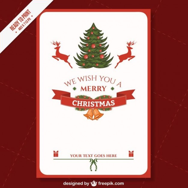 Cmyk Printable Christmas Card Template Vector Free Download Photo Designs