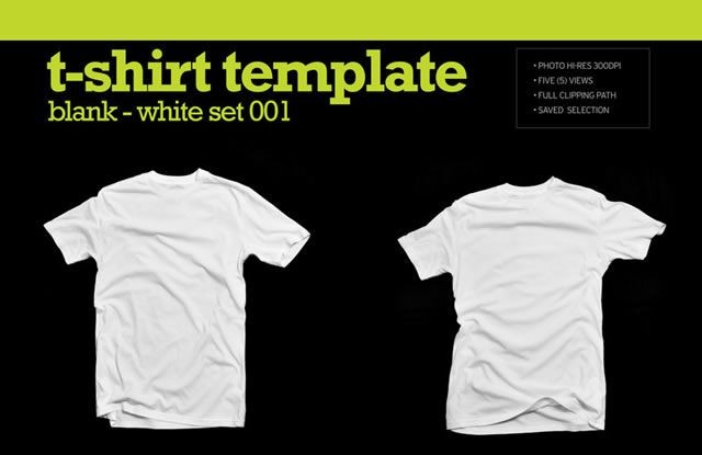 Blank Tshirt Mock Up Front And Back View Isolated On White T Shirt ...