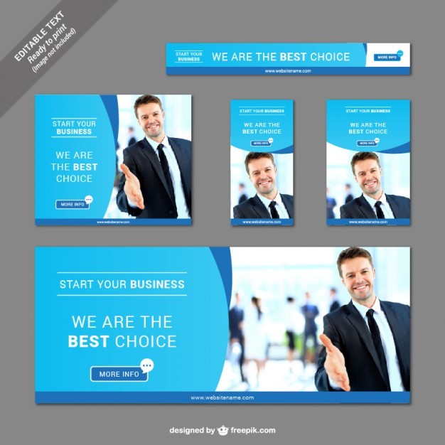 Collection Of Business Banners Vector Free Download Print Ad