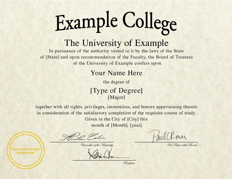 College Certificate Template University