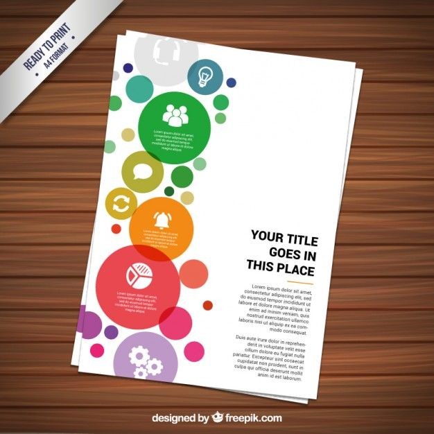Colorful Circles Brochure Free Vector Graphic Design Pinterest Circle Template