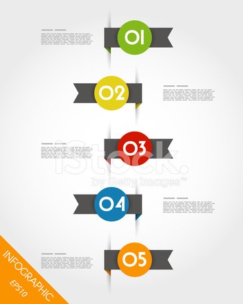 Colorful Origami Timeline With Ribbons Stock Vector FreeImages Com