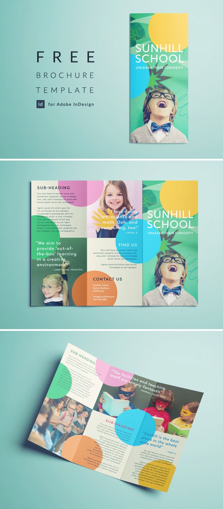 Colorful School Brochure Tri Fold Template Download Free Templates